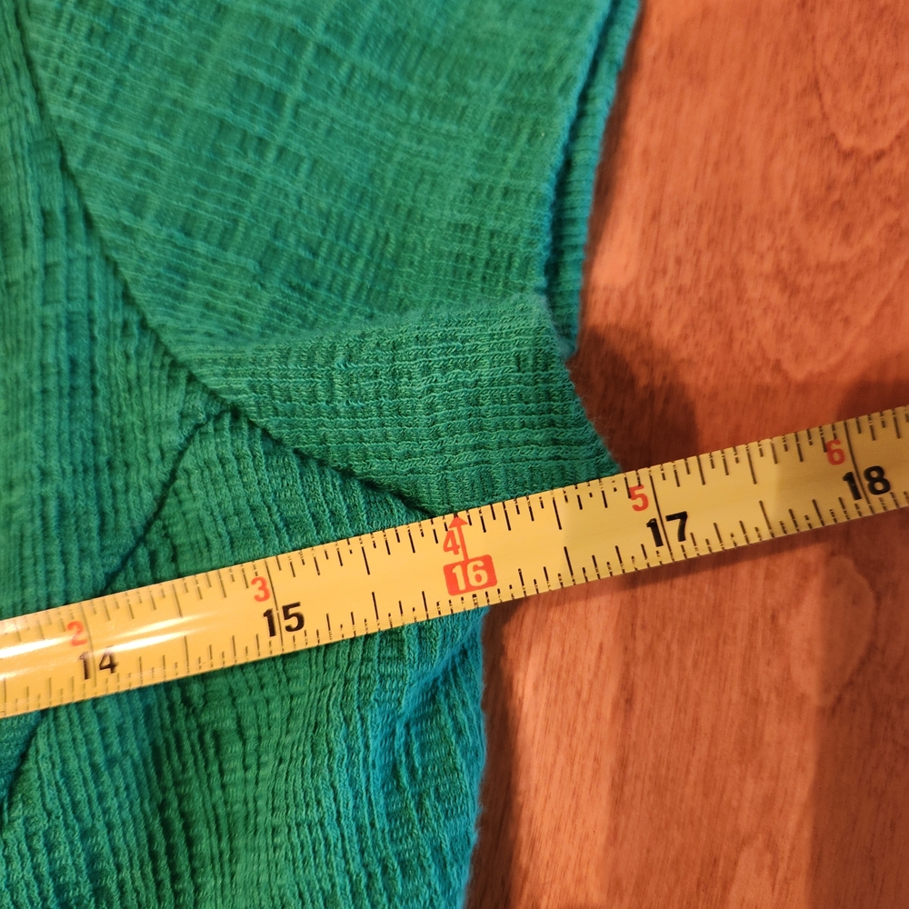 Anthropologie Green Textured Fit And Flare Mini Dress - Picture 7 of 7